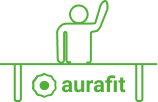 aurafit recepce logo logotyp od ceník
