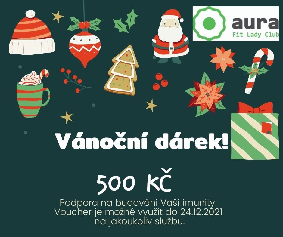 vanocni voucher 500 - AuraPakt - cvičení, hubnutí a tvarování postavy 30+