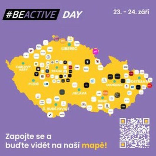 Mapa sportovišť zapojených do projektu #BEACTIVE DAY